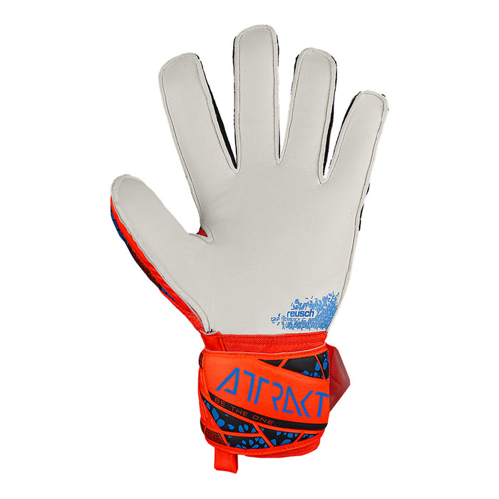 Reusch Starter Solid Finger Support Junior GK Gloves (Orange/Blue)