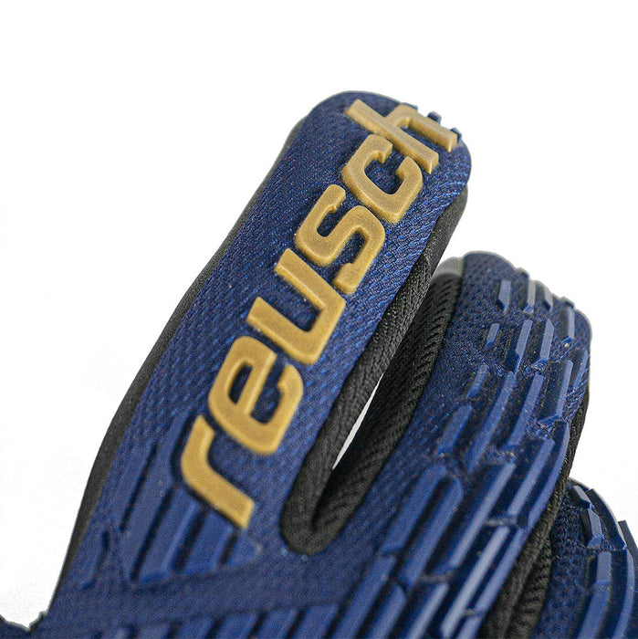 Reusch Attrakt Freegel Silver Junior GK Gloves (Blue/Gold/Black)