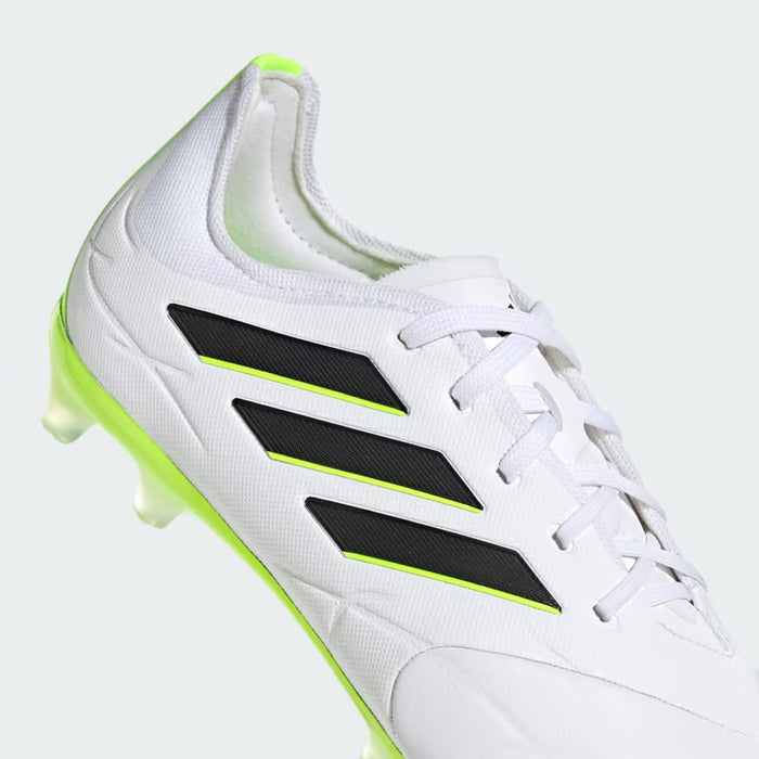 Adidas Copa Pure II.1 FG Jnr Football Boots (White/Black/Lucid Lemon)