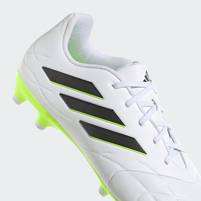 Adidas Copa Pure II.3 FG Football Boots (White/Black/Lucid Lemon)