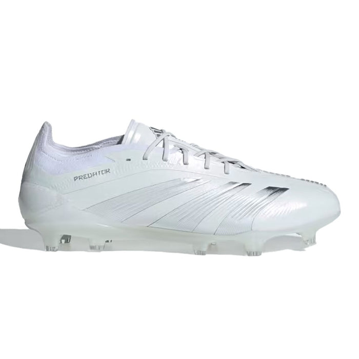 Adidas Predator Elite FG Football Boots (Cloud White/Metallic Silver/Cloud White)