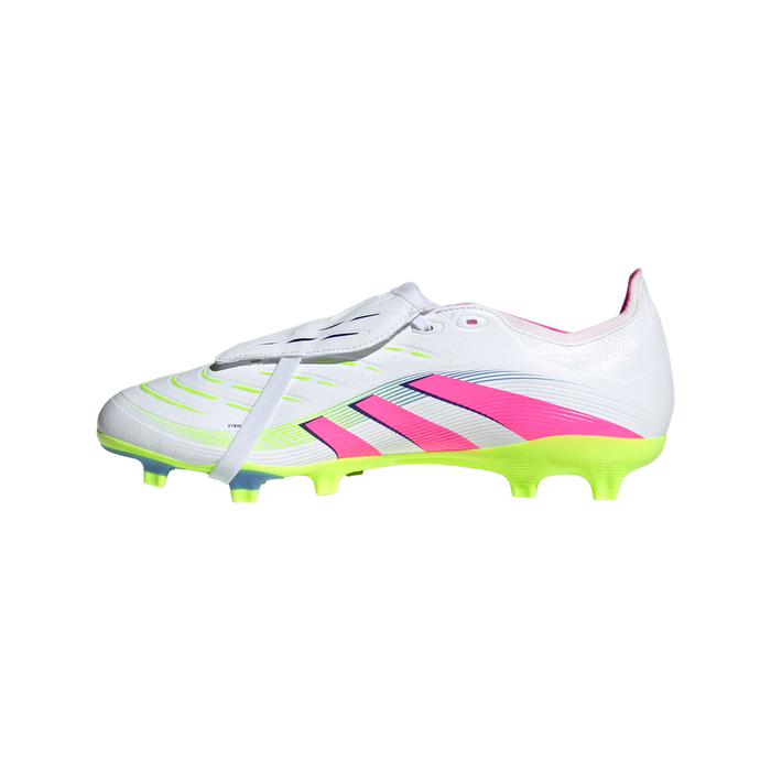 Adidas Predator League Fold-Over Tongue FG Football Boots (White/Lucid Pink/Lucid Lemon)