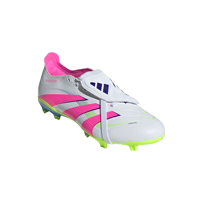 Adidas Predator League Fold-Over Tongue FG Football Boots (White/Lucid Pink/Lucid Lemon)