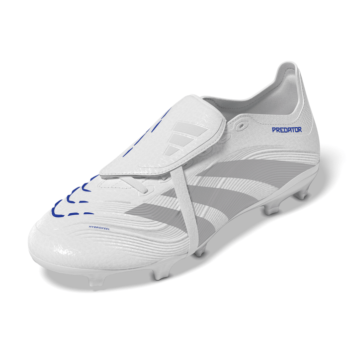 Adidas Predator League Fold-Over Tongue FG Football Boots (Cloud White/Silver Metallic/Bright Royal)