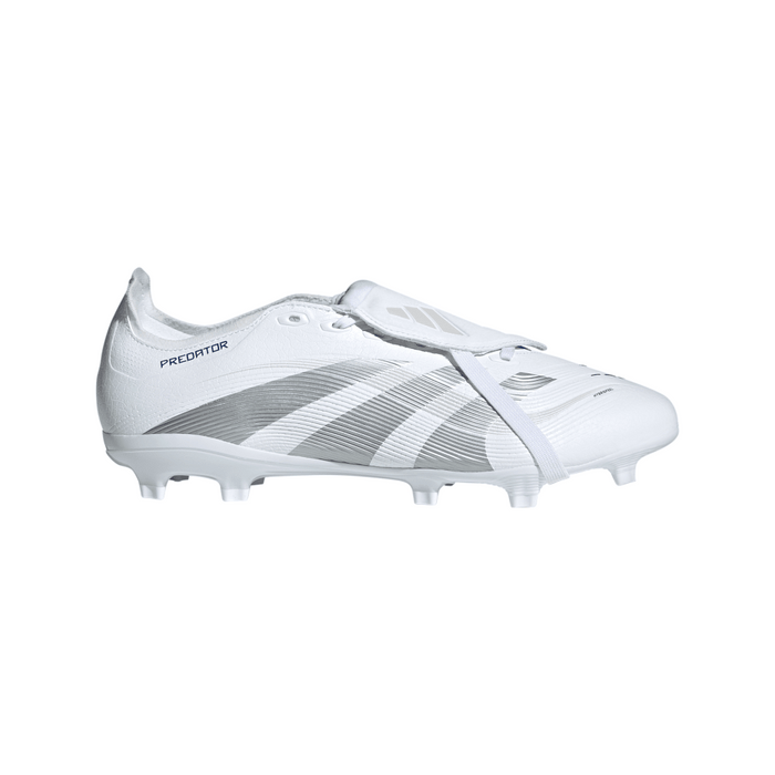 Adidas Predator League Fold-Over Tongue FG Football Boots (Cloud White/Silver Metallic/Bright Royal)