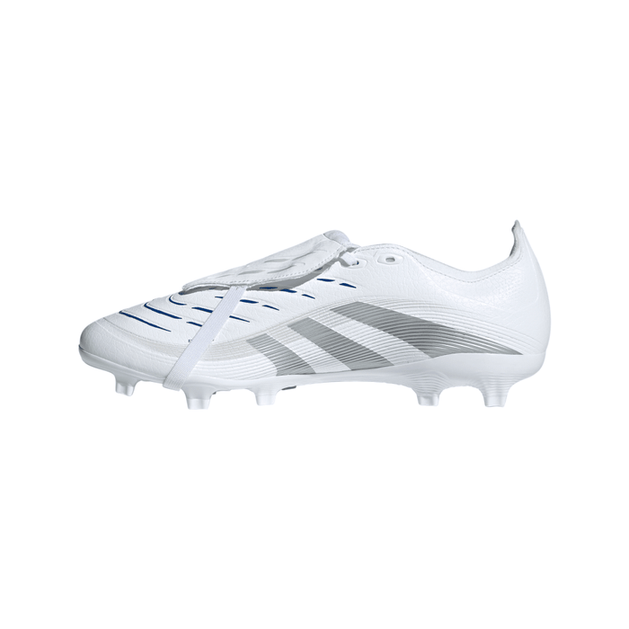 Adidas Predator League Fold-Over Tongue FG Football Boots (Cloud White/Silver Metallic/Bright Royal)