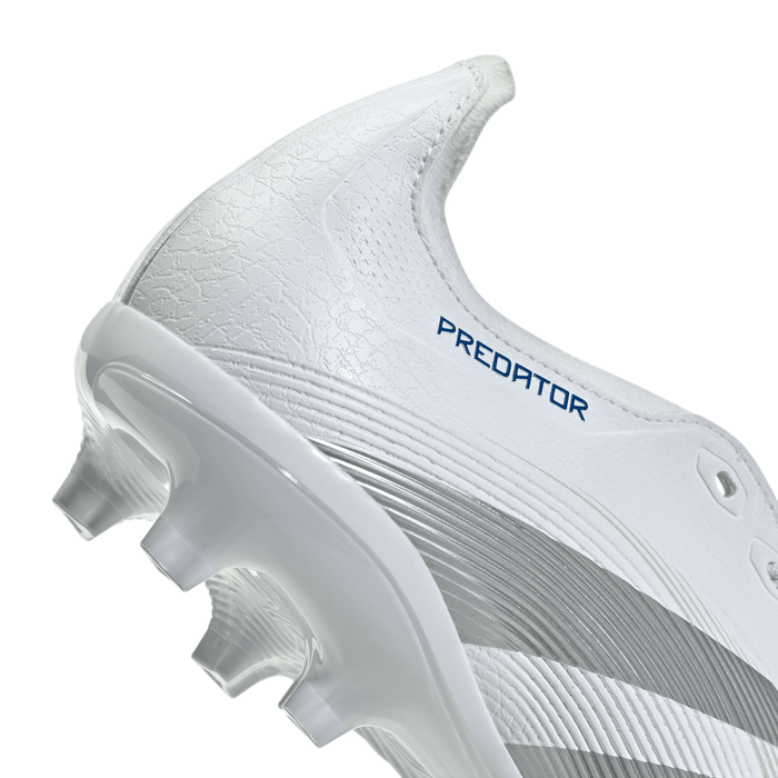 Adidas Predator League Fold-Over Tongue FG Football Boots (Cloud White/Silver Metallic/Bright Royal)