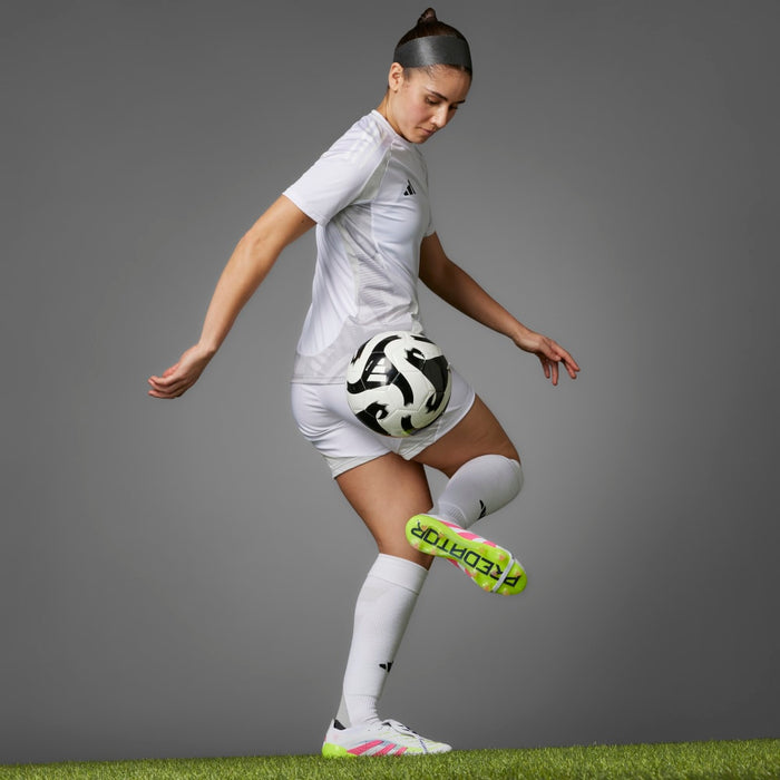 Adidas Predator Elite Fold-Over Tongue FG Football Boots (Cloud White/Lucid Pink/Lucid Lemon)