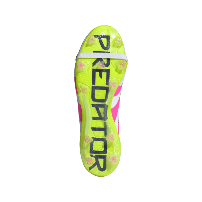 Adidas Predator Elite Fold-Over Tongue FG Football Boots (Cloud White/Lucid Pink/Lucid Lemon)