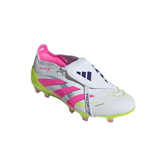 Adidas Predator Elite Fold-Over Tongue FG Football Boots (Cloud White/Lucid Pink/Lucid Lemon)