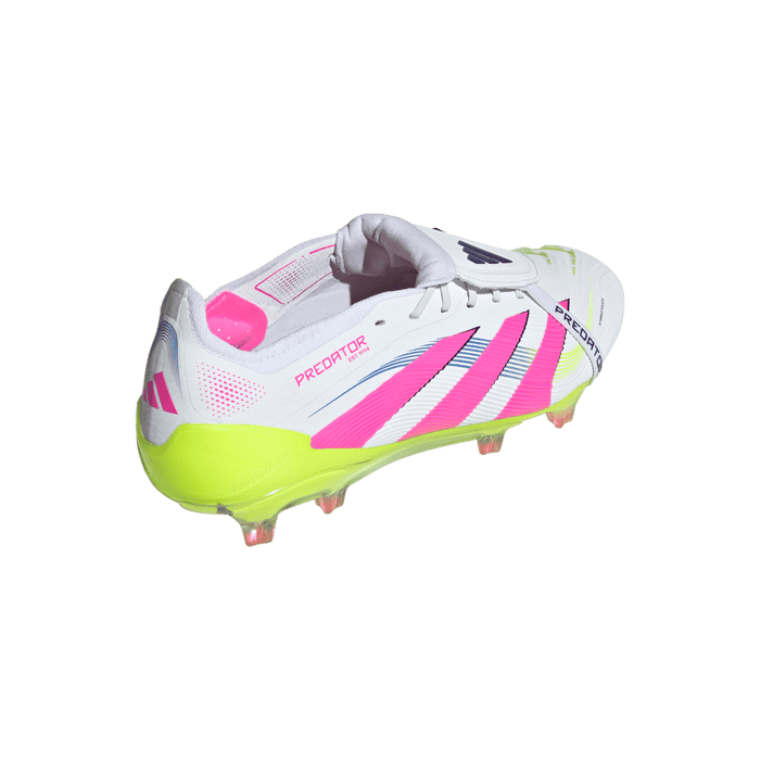 Adidas Predator Elite Fold-Over Tongue FG Football Boots (Cloud White/Lucid Pink/Lucid Lemon)