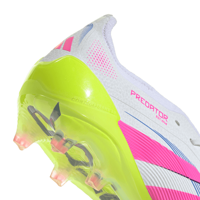 Adidas Predator Elite Fold-Over Tongue FG Football Boots (Cloud White/Lucid Pink/Lucid Lemon)