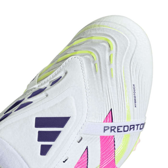 Adidas Predator Elite Fold-Over Tongue FG Football Boots (Cloud White/Lucid Pink/Lucid Lemon)