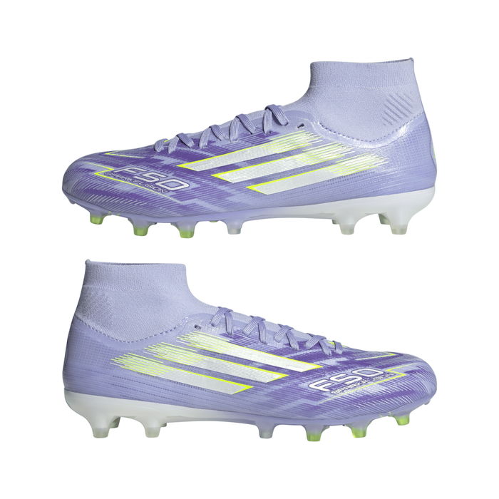 Adidas F50 Women's Sparkfusion Pro FG/AG Football Boots (Violet Tone/Lucid Lemon/Purple Rush)
