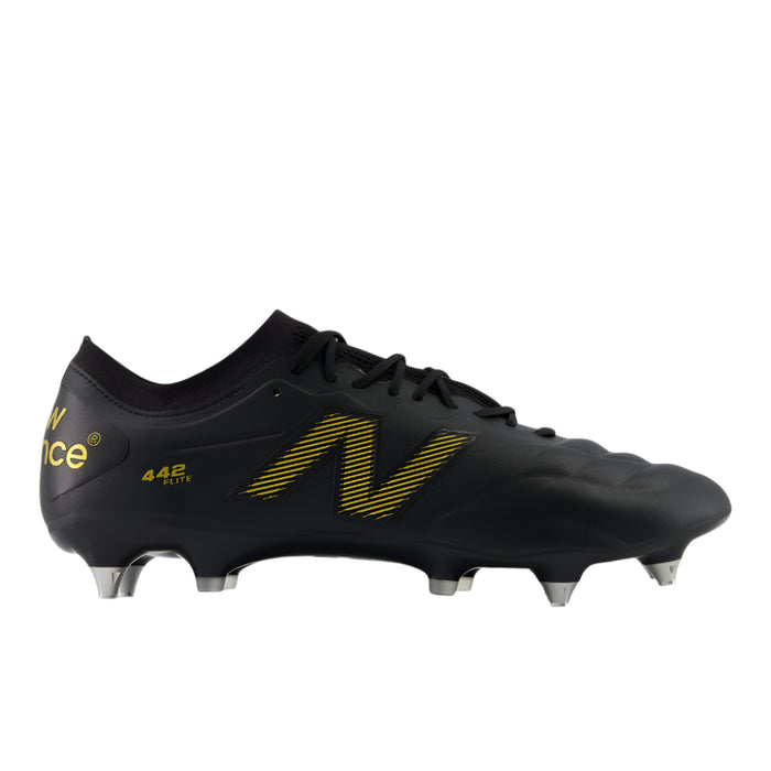 New Balance 442 Elite V2 SG Football Boots (Black/Metallic Gold)