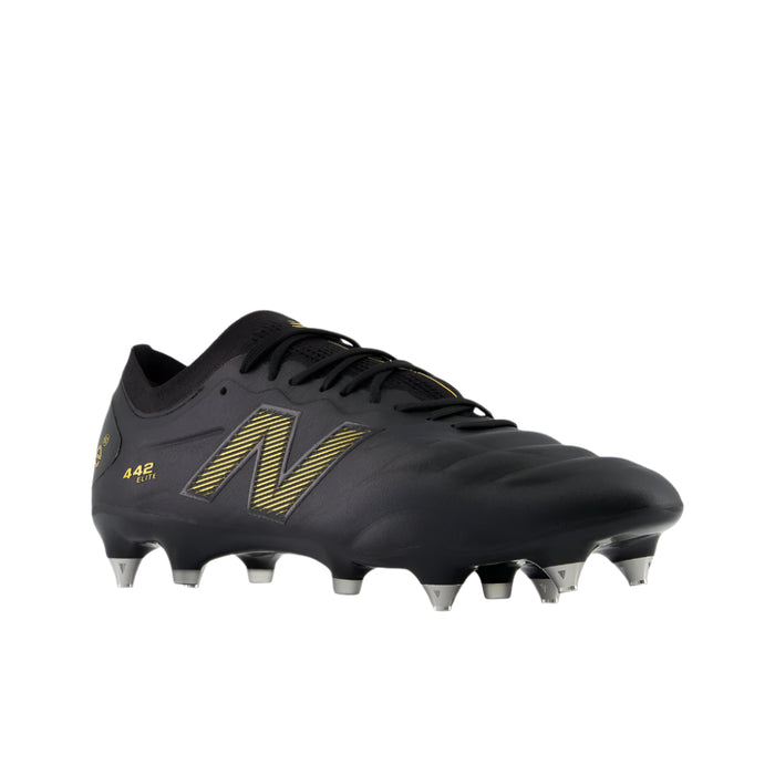 New Balance 442 Elite V2 SG Football Boots (Black/Metallic Gold)