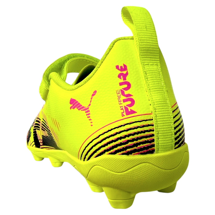Puma Future 8 Play Velcro FG/AG Jnr Football Boots (Yellow Alert/Black/Sun Struck)