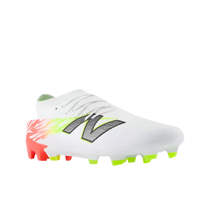 New Balance Furon Team FG V8 Football Boots (White/Energy Red/Hi-lite)