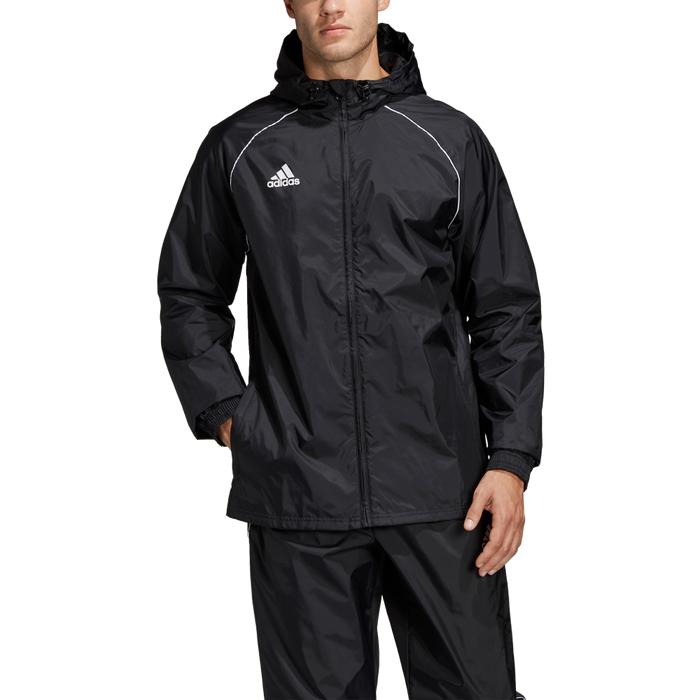 Adidas Adult Core 18 Rain Jacket (Black/White)