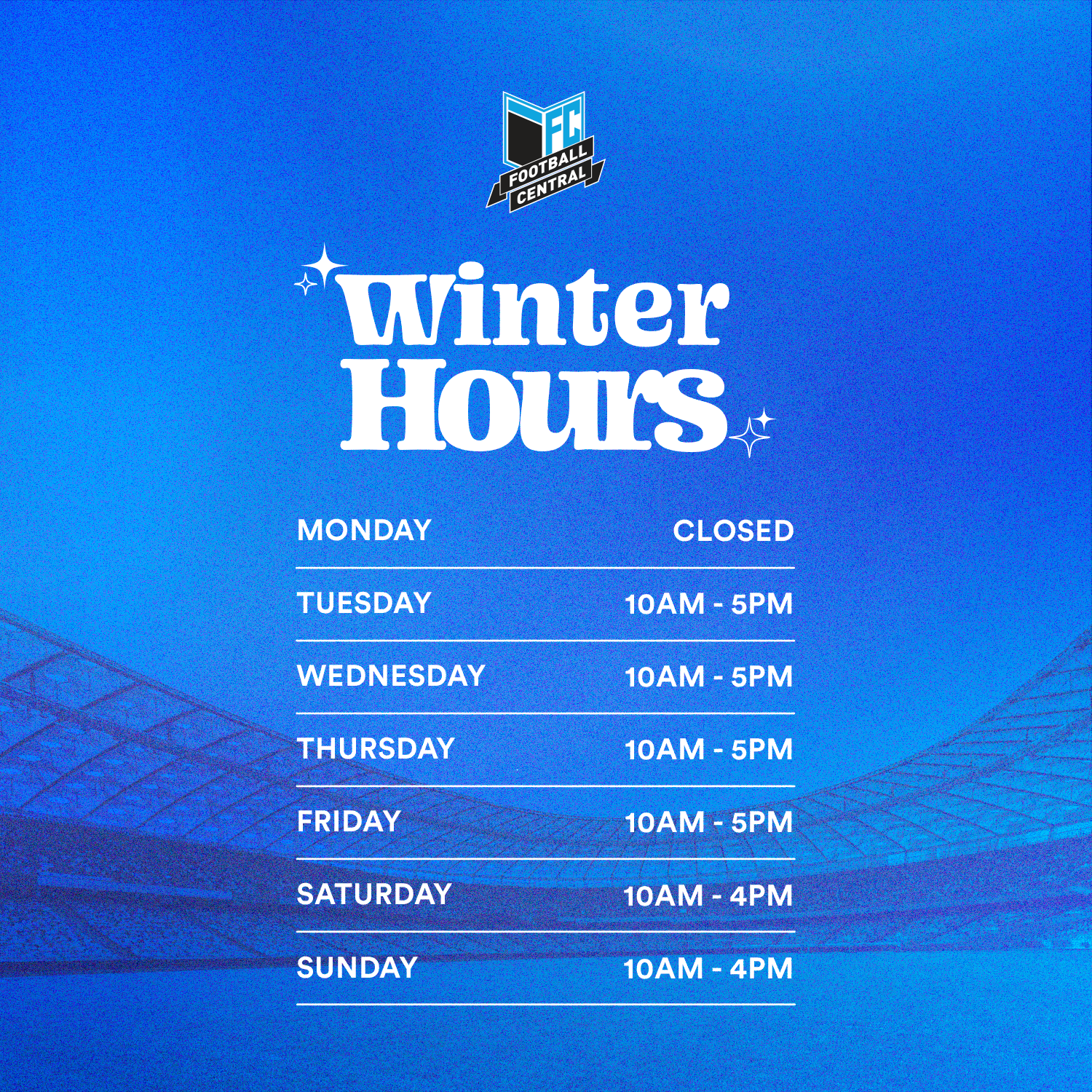 Winter Hours