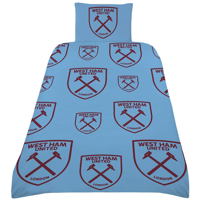 West Ham United Multi Crest Single Duvet Set