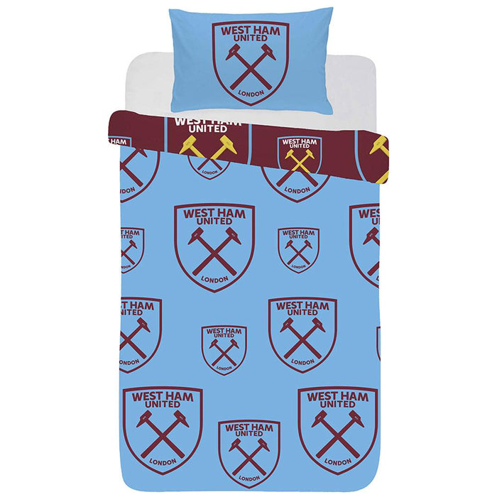 West Ham United Multi Crest Single Duvet Set