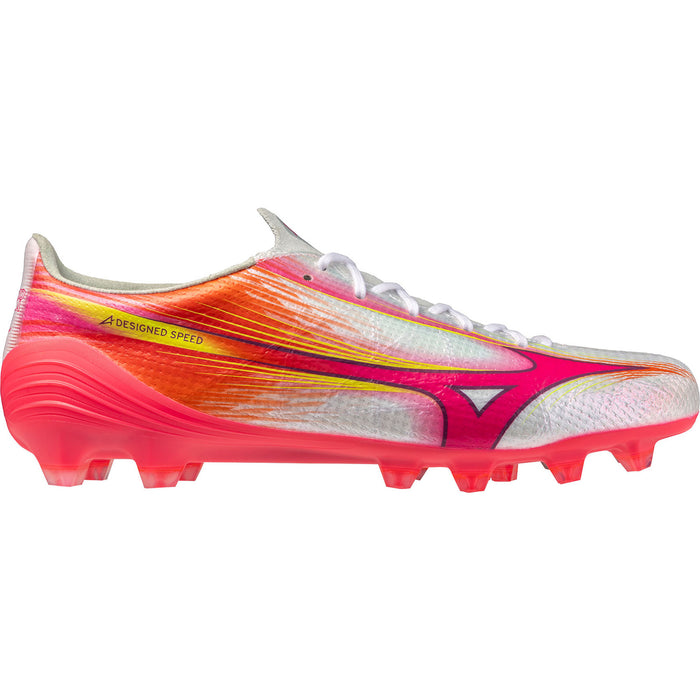Mizuno Alpha III Elite FG Football Boots (White/Fuchsia Purple)