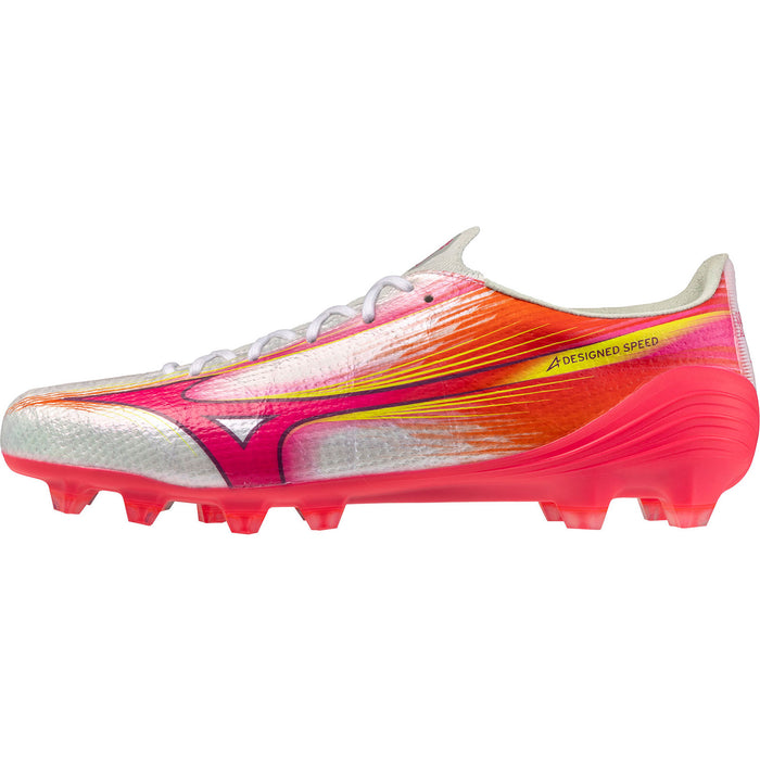 Mizuno Alpha III Elite FG Football Boots (White/Fuchsia Purple)