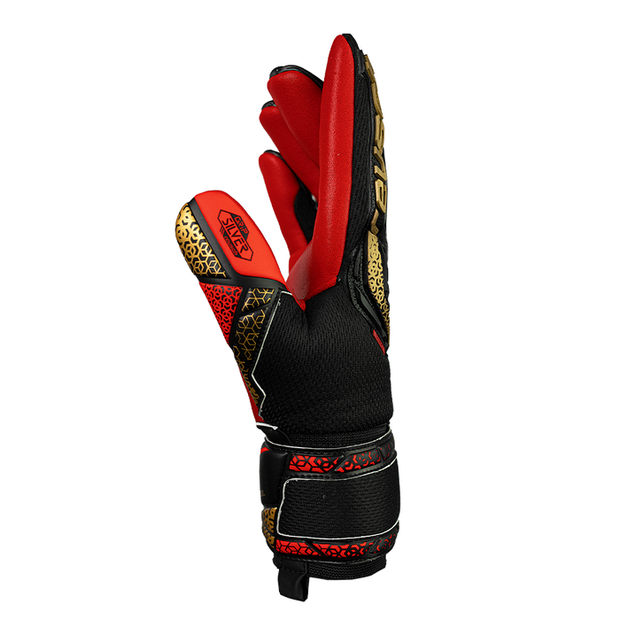 Reusch Attrakt Freegel Silver GK Gloves (Black/Gold/Fiery Red)