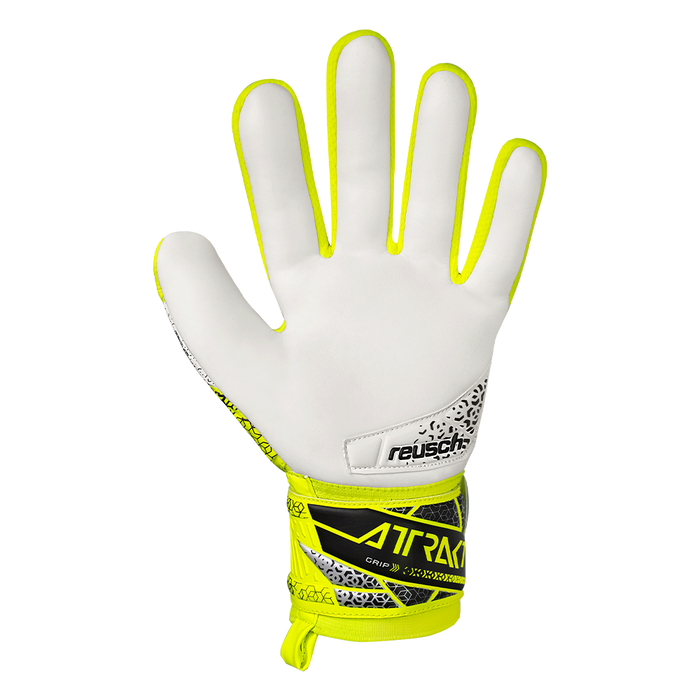 Reusch Attrakt Grip GK Gloves (Safety Yellow/Silver)