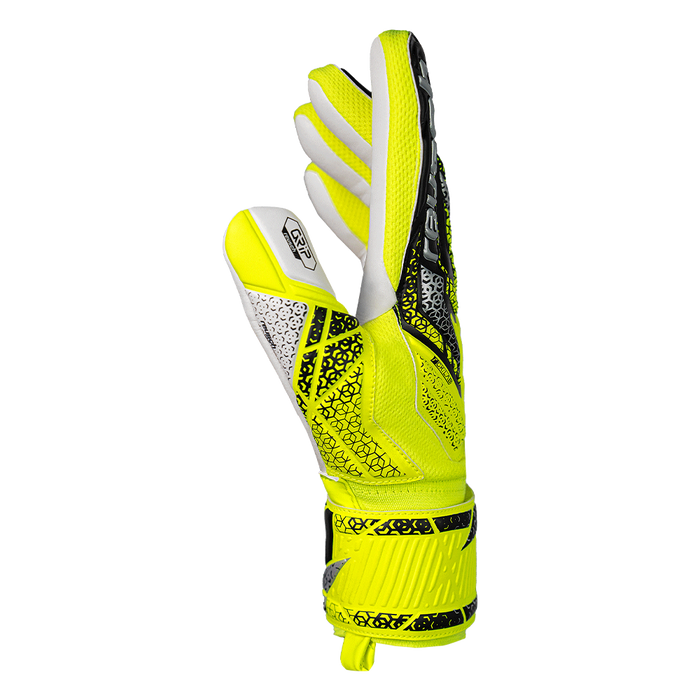 Reusch Attrakt Grip GK Gloves (Safety Yellow/Silver)