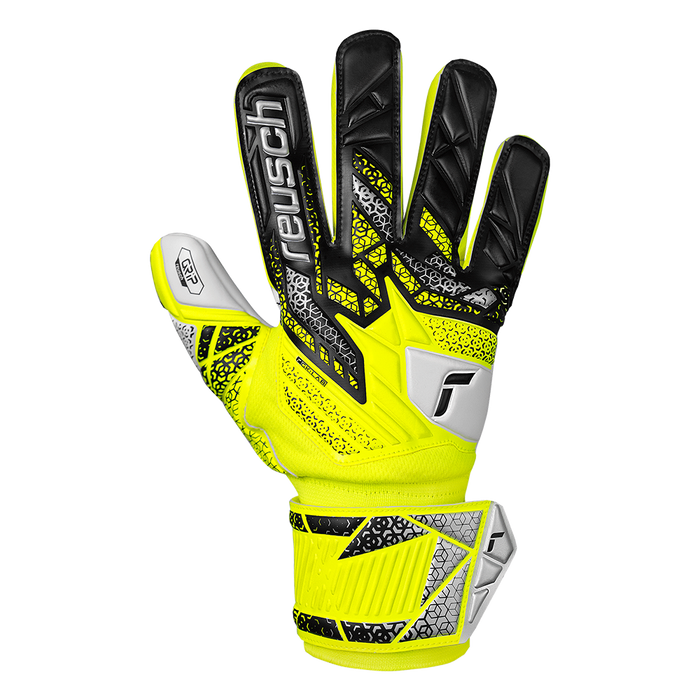 Reusch Attrakt Grip GK Gloves (Safety Yellow/Silver)