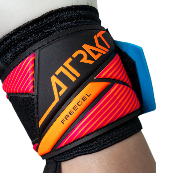 Reusch Attrakt Freegel Advance GK Gloves (Black/Aqua Blue/Shocking Orange)