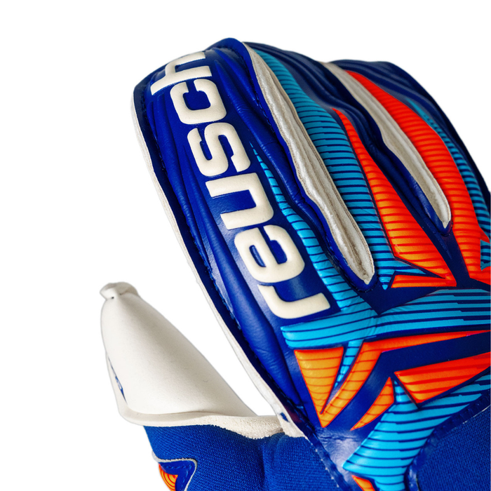 Reusch Attrakt Gold X Roll Finger GK Gloves (Sharp Blue/White/Shocking)