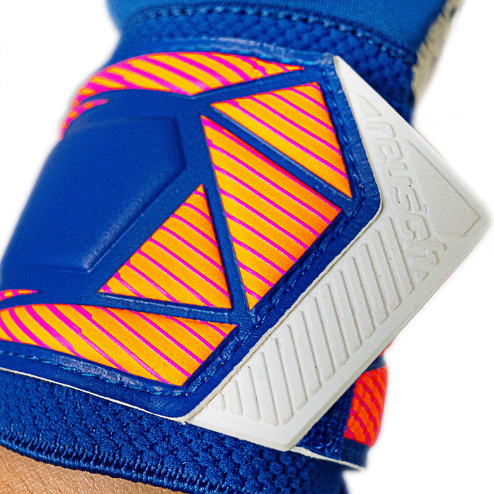 Reusch Attrakt Gold X Roll Finger GK Gloves (Sharp Blue/White/Shocking)