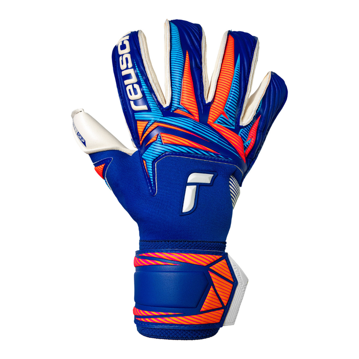 Reusch Attrakt Gold X Roll Finger GK Gloves (Sharp Blue/White/Shocking)