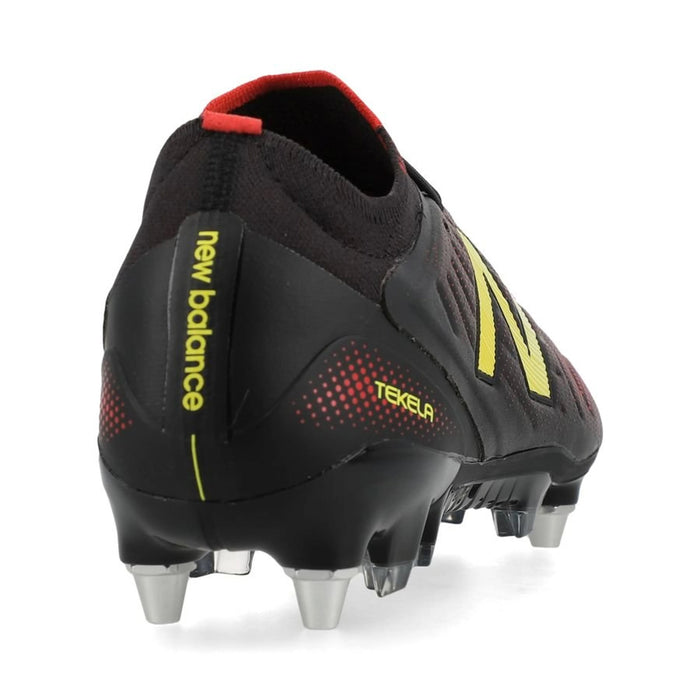 New Balance Tekela V5 Elite Low-Cut SG Football Boots (Black/Yellow/Fire cracker)