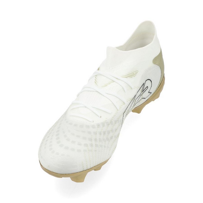 Puma Future 9 Match FG/AG Football Boots (White/Metallic Gold/Black)