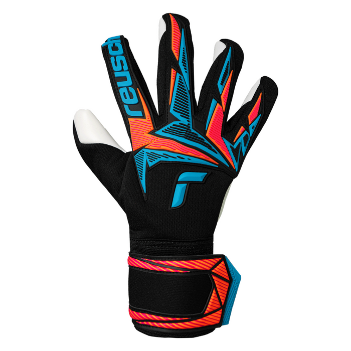 Reusch Attrakt Freegel Advance GK Gloves (Black/Aqua Blue/Shocking Orange)