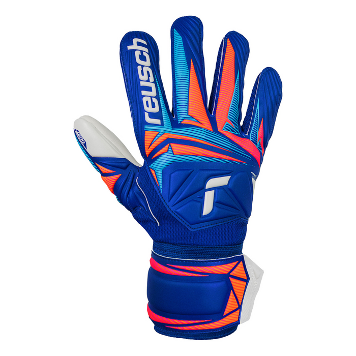 Reusch Attrakt Grip GK Gloves (Sharp Blue/White/Shocking Orange)