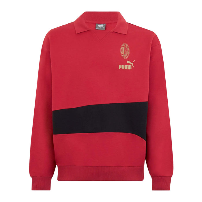 AC Milan Culture+ Sweat Drill Top (Club Red)