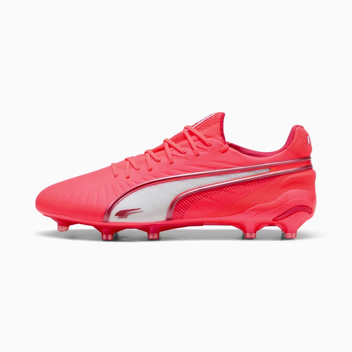 Puma King Ultimate FG/AG Football Boots (Glowing Red/White)