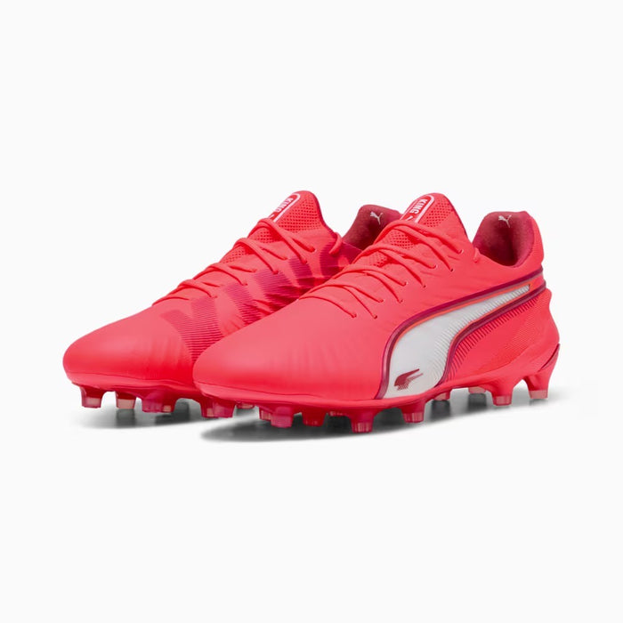 Puma King Ultimate FG/AG Football Boots (Glowing Red/White)