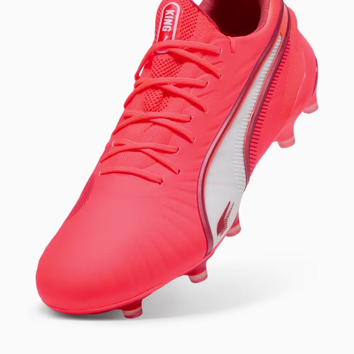 Puma King Ultimate FG/AG Football Boots (Glowing Red/White)