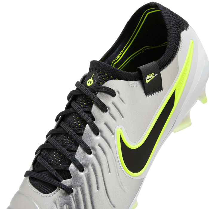 Nike Tiempo Legend 10 Elite FG Football Boots (Silver/Black/Volt)