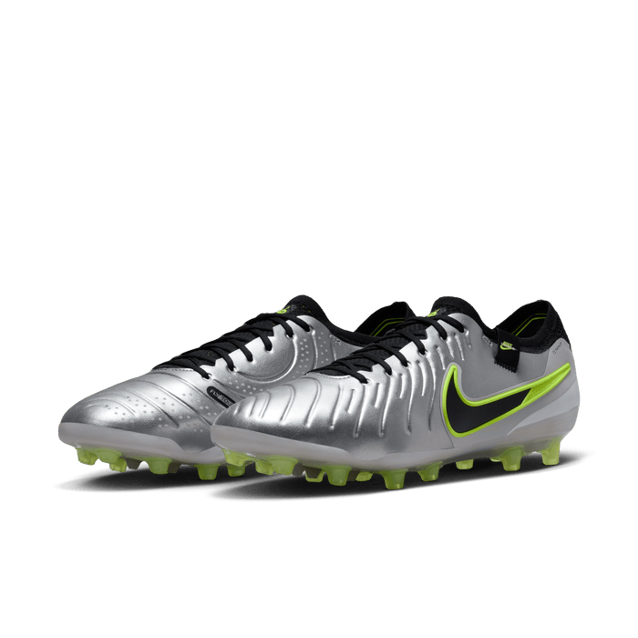Nike Tiempo Legend 10 Elite AG Pro Football Boots Silver Black Volt
