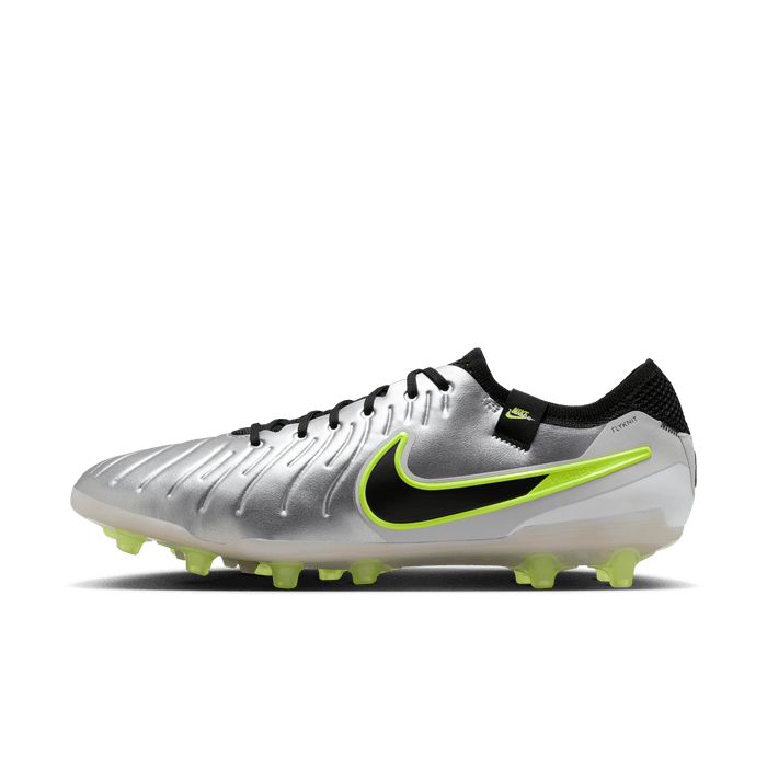 Nike Tiempo Legend 10 Elite AG Pro Football Boots Silver Black Volt