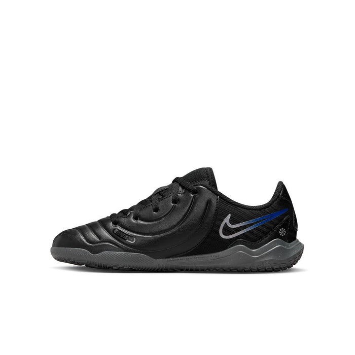 Nike Tiempo Legend 10 Club IN Jnr Football Shoes (Black/Chrome/Hyper Royal)