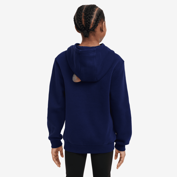 Nike Youth CR7 Club Fleece Football Hoodie (Blue Void/Metallic Gold)