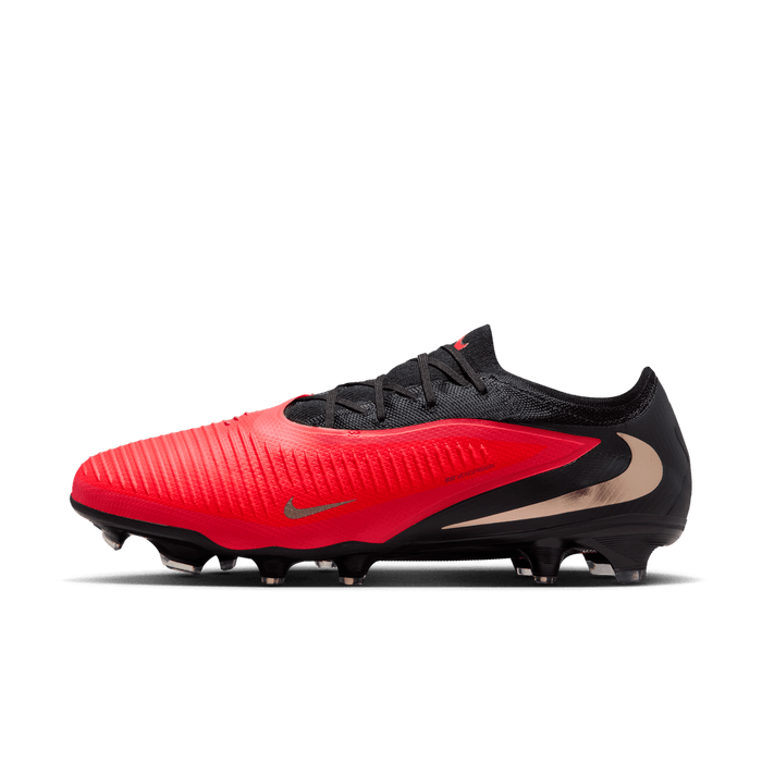 Nike Phantom 6 Low Pro FG football boot in bright crimson, blur and black - inner side
